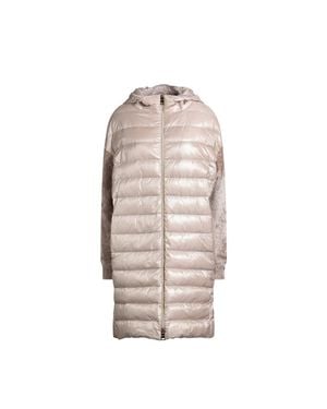 Herno Quilted Longline Padded Coat - Natural