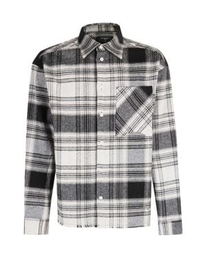 RETERNITY Creative Dept Checkered Cotton Flannel Shirt - Gray