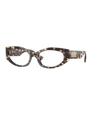 Versace Eyeglasses Oval Full Rim, Frame And Clear Demo Lenses Lens Ve3369Gb1 - Brown