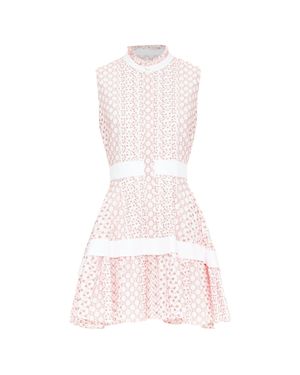 Alexis 2020 Rustikan Floral Guipure Lace Fit Flare Dress M - Pink