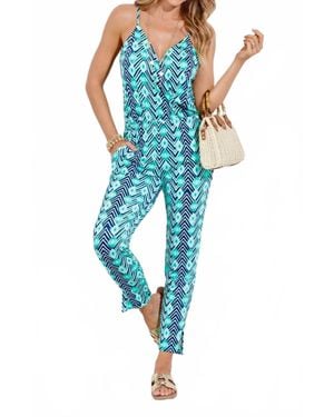 Veronica M Barbados Tank Jumpsuit - Blue