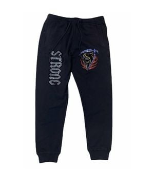 ROKU STUDIO Rhinestone Strong Sweatpants - Blue