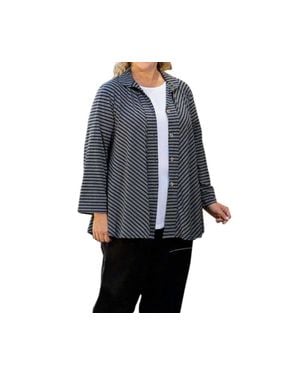 On The Plus Side Long Sleeve Gemma Shirt Jacket - Black