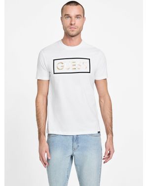 Guess Eco Crowel Logo Tee - White