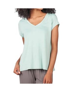 Faceplant Dreams Dreams Classic V-Neck Tee Shirt - Blue
