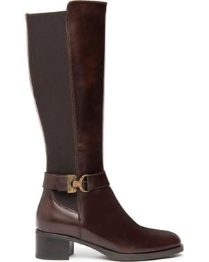 Nero Giardini Tall Block Heel Boot - Brown