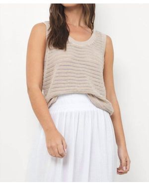 Lamade Eva Stripe Tank Top - White