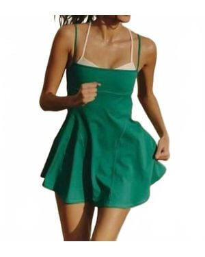 women mint green dress Free People Emerald Green Dress with Velvet Sweetheart Neckline Bustier  Bodice with Scalloped Lace, Handkerchief Hem Skirt over Nude Underlay , (4)