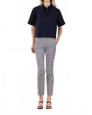 Avenue Montaigne Lulu Straight Cropped Pant - Blue