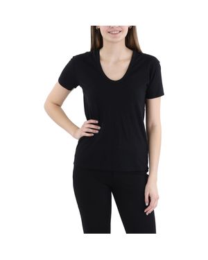 AG Jeans Solid Cotton Pullover Top - Black