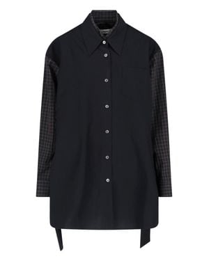 Our Legacy Layered Checkered Detail Shirt - Black