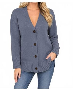 Vince Wool Blend Weekend Cardigan - Blue