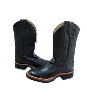 Justin J-Flex Round Toe Boots - Black