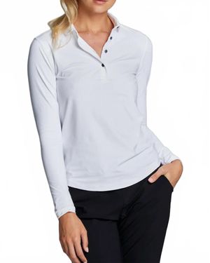 Greyson Clothiers Scarlett Long Sleeve Polo - White