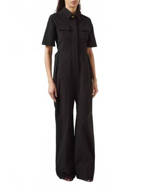 Matthew Bruch Cargo Open Back Jumpsuit - Black