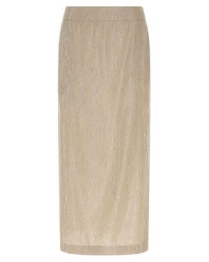 Peserico Viscose Midi Skirt - Natural