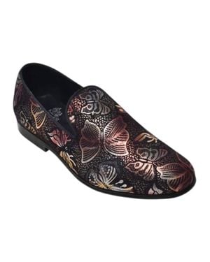 Royal Shoes Floral Slip-On Shoe - Black