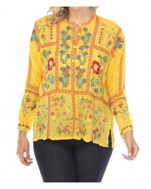 Johnny Was Bogota Blouse - Yellow