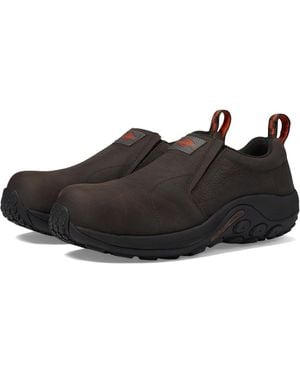 Merrell Jungle Moc J099319 Leather Comp Toe Work Shoes Zap381 - Black
