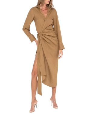 Just BEE Queen Fernanda Wrap Dress - Natural