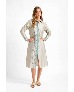 Guadalupe Lily Jamdani Dress - White