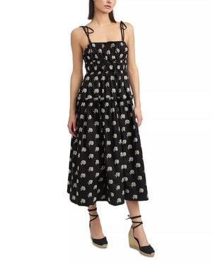 En Saison Floral Embroidery Dress - Black