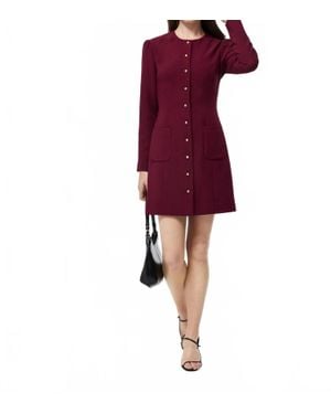 French Connection Celie Button Dress - Purple