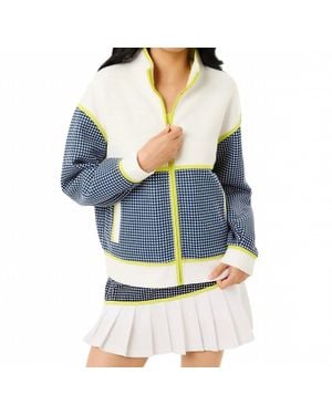 Addison Bay Midweight Double Pique Billie Full Zip Sweatshirt - Blue