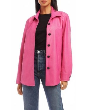Fifteen Twenty City Faux Leather Jacket - Pink