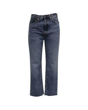 TOTEME Straight-Leg Cropped Jeans - Blue