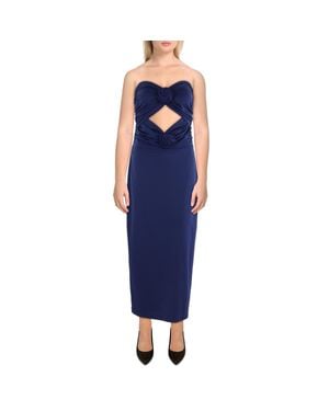 Torn By Ronny Kobo Selena Cut-Out Strapless Cocktail And Party Dress - Blue