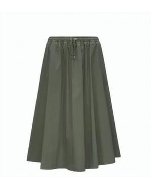 K-Way Mosella Stretch Poplin Long Skirt - Green