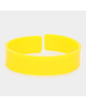 Fashnzfab Celluloid Acetate Adjustable Bracelet - Yellow
