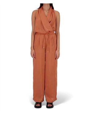 Amanda Maria Satin Trouser - Brown