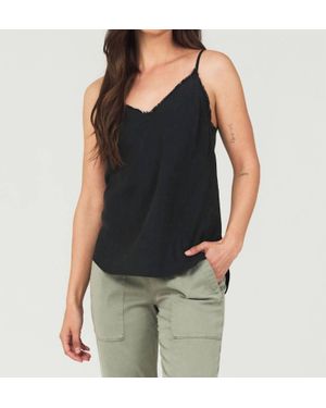 Bella Dahl Frayed Tencel Tank - Black