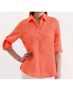tyler boe Addison Linen Shirt - Orange