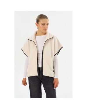 Lamarque Eudora Polar Fleece Vest - Natural