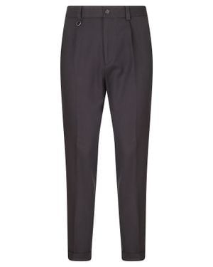Paolo Pecora Dark Ventre Piatto Tecnolana Tailored Pants - Gray