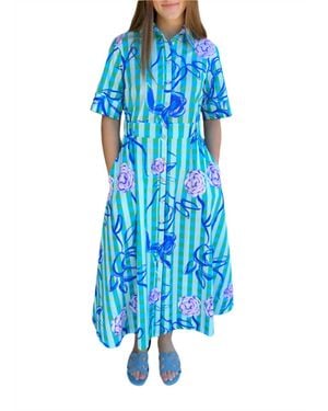 De Loreta Francisca Midi Dress - Blue