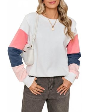 Shewin Color Block Sweatshirt - Gray
