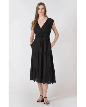 Dex Bloom Midi Dress - Black