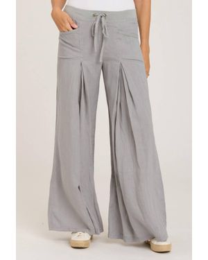 XCVI Pull-On Wide Leg Pants - Gray