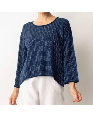 Liv by Habitat Textured Dot Swing Pullover Sweater - Blue