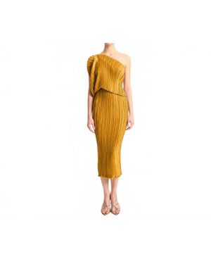 DAPHNE VALENTE Polyhymnia Midi Dress - Yellow