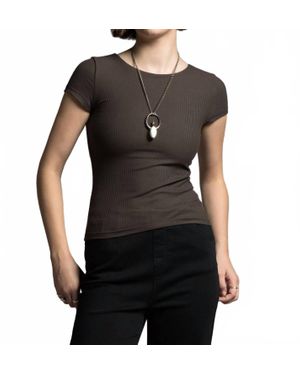 Thread & Cloth Charlene Ribbed Top - Black