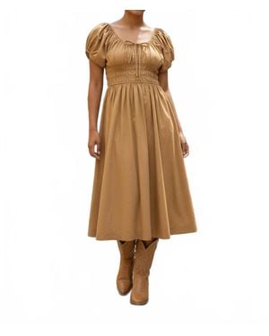 Strawberry Paris Marilyn Field Dress - Natural