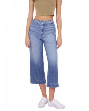 Bella Dahl Saige Wide Leg Crop Jeans - Blue