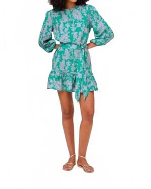 Heidi Klein Santa Rosa Bubble Sleeve Tunic Dress - Blue