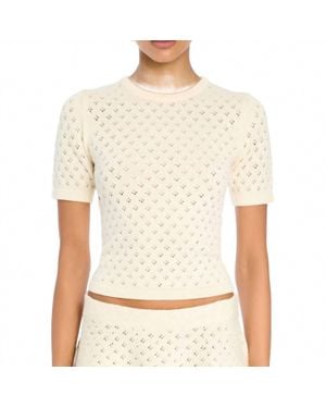 SER.O.YA Josie Knit Fitted Top - Natural