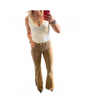 Wishlist Ribbed Knit Sleeveless Bodysuit - Natural